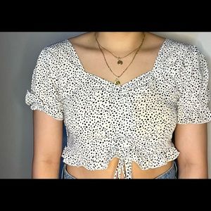Cropped printed top